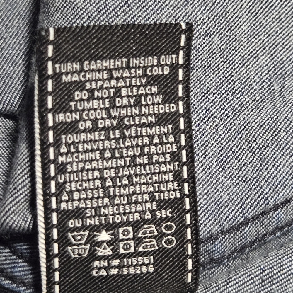7 For All Mankind Womens Dark Wash Western Rodeo Trucker Denim Jean Dress Large - Picture 10 of 15